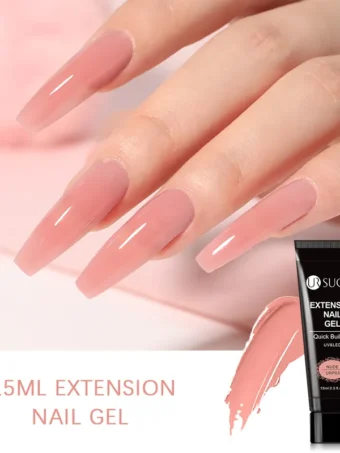 Kit professionnel de vernis à ongles en poly, 14 pièces, extension de vernis à ongles blanc rose nude avec mini lampe à led UV