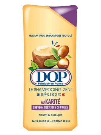 Dop Shampooing très doux au Karité 2 en1 /400ml/  il nourrit les cheveux très secs ou frisés