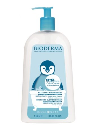 ABCDerm Gel moussant/ABCDerm Cold Cream lavante/ Le nettoyant doux sans savon qui respecte la peau des bébés/ 1l